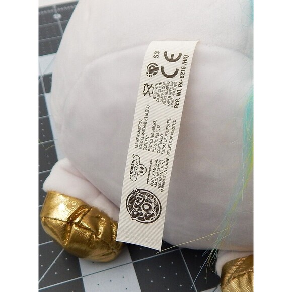 Pikmi Pops Dream The Stretchy Unicorn Plush White Gold Rainbow Stuffed Animal - Picture 7 of 8
